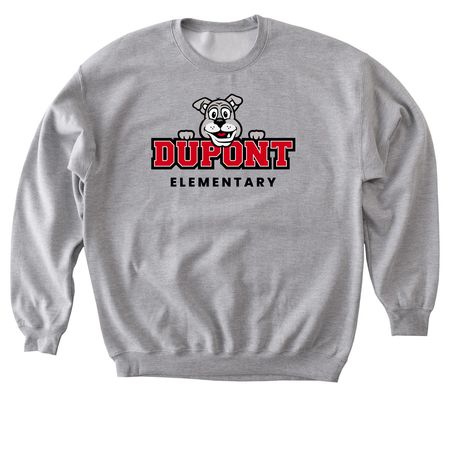 DuPont Elementary Spirit Wear, a Sport Grey Softstyle Crewneck Sweatshirt