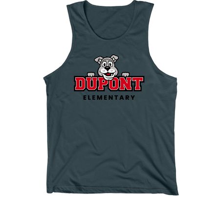 DuPont Elementary Spirit Wear, a Dark Grey Premium Cotton Tank