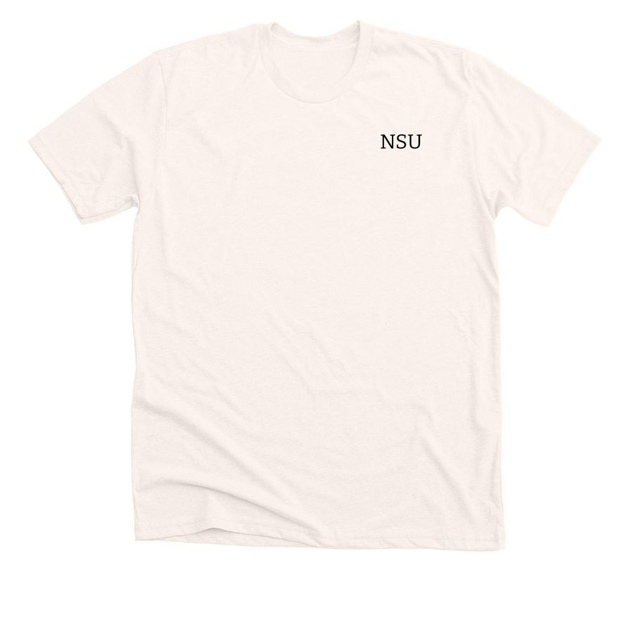 NSU, a Heather Natural Premium Unisex Tee