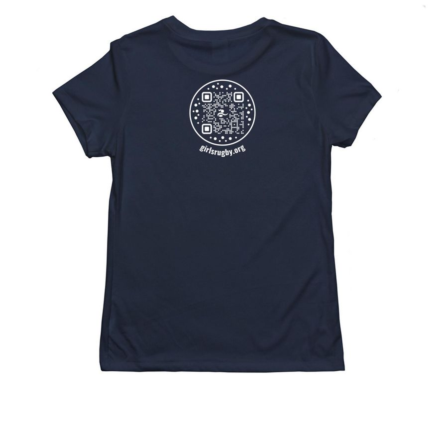 Women's Rugby Mom T-Shirt, a Night Sky Navy Allmade Eco Triblend Women?s Tee (back-view)