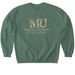 Floral MU (Green/Black), a Military Green Softstyle Crewneck Sweatshirt