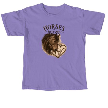 Horses have my heart, a Violet Comfort Colors Unisex Tee