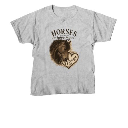 Horses have my heart, a Sport Grey Youth Unisex Tee