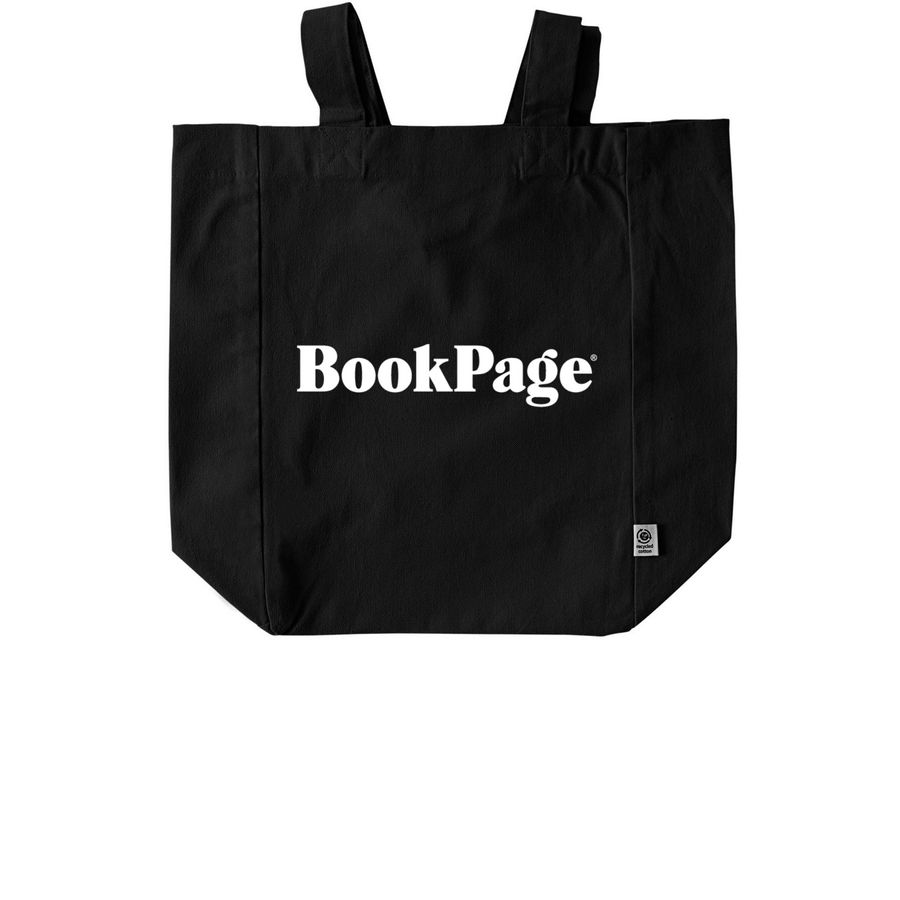BookPage Cotton Tote, a Black Recycled Cotton Tote Bag