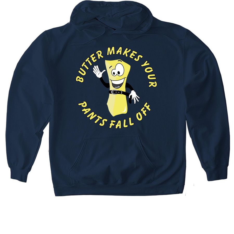 Butter Bob Hoodie, a Navy Gildan Softstyle Pullover Hoodie