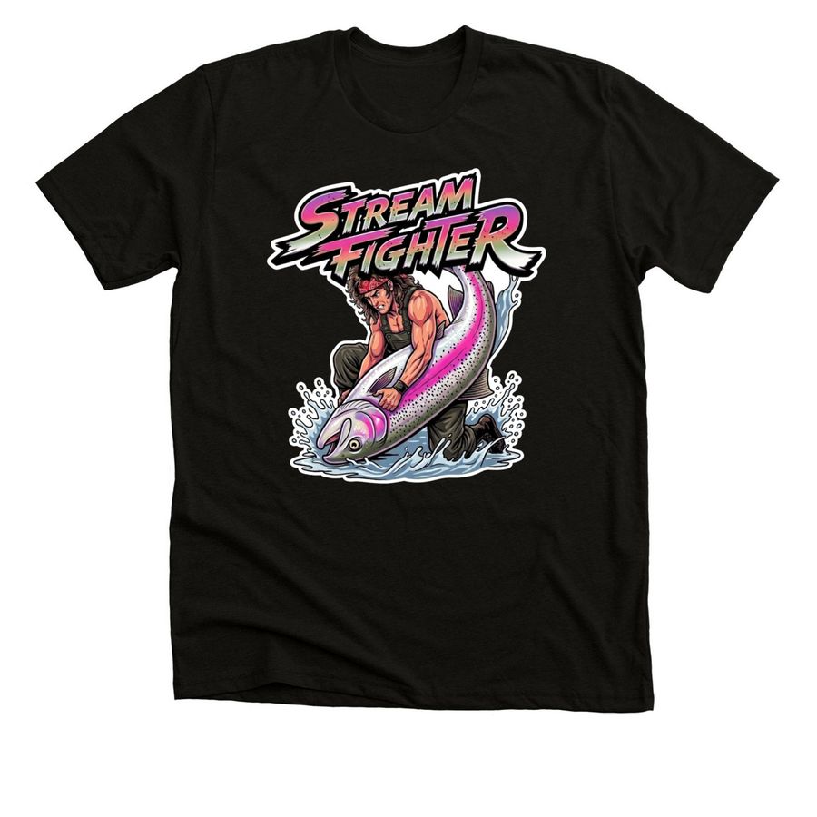 Stream Fighter - M, a Solid Black Blend Premium Unisex Tee