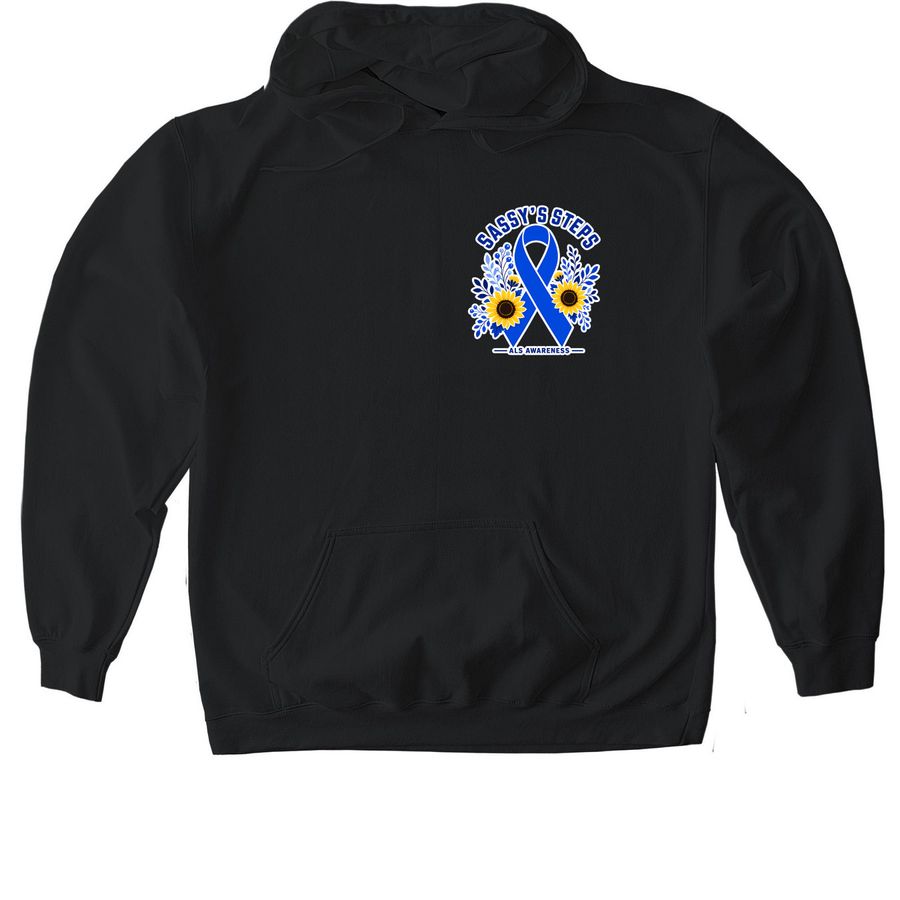 Sassy's Steps - Walk to Defeat ALS Year 2, a Black Gildan Softstyle Pullover Hoodie