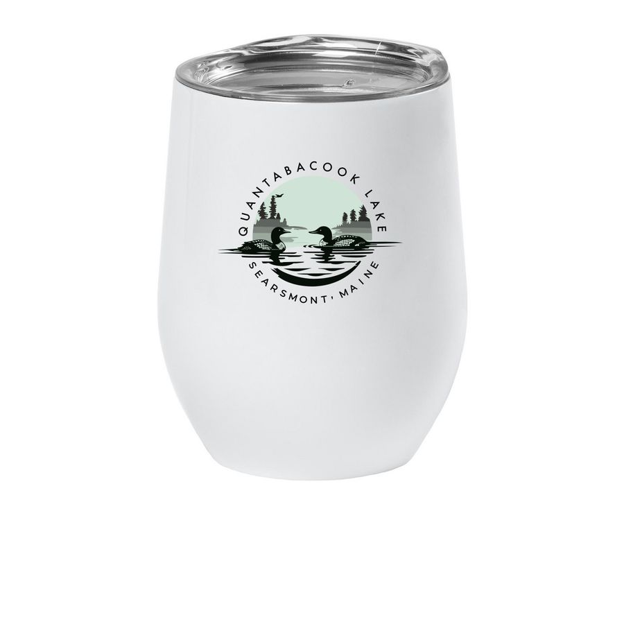 Lake Tumblers, a White Insulated Wine Cup