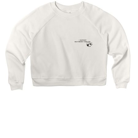 I Support Baltimore Families, a Vintage White Women's Premium Cropped Raglan Sweatshirt