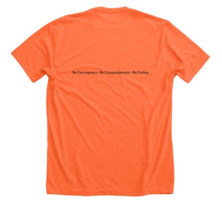 Chloe's Code - Her Legacy Continues, a Heather Orange Premium Unisex Tee (back-view)