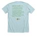 Planetary Health Is Public Health, a Heather Ice Blue Premium Unisex Tee (back-view)