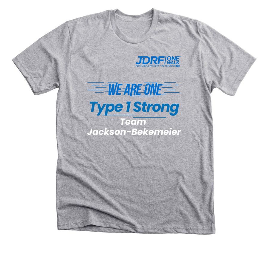 Team Jackson-Bekemeier T1 Walk, a Athletic Heather Premium Unisex Tee