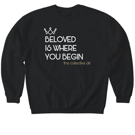 Beloved., a Black Softstyle Crewneck Sweatshirt