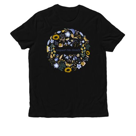 Respect the Locals Shirts, a Deep Black Allmade Organic Cotton Unisex Tee