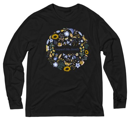 Respect the Locals Shirts, a Deep Black Allmade Eco Triblend Long Sleeve Tee