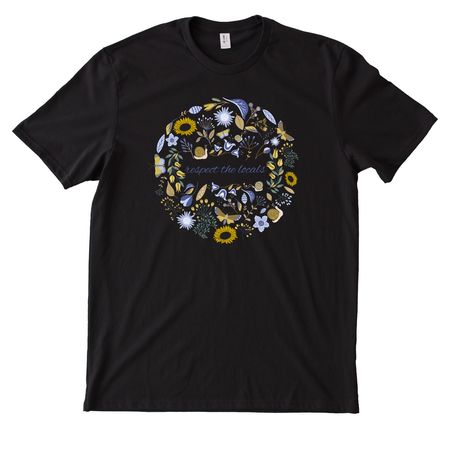Respect the Locals Shirts, a Deep Black Allmade Heavyweight Recycled Cotton Tee