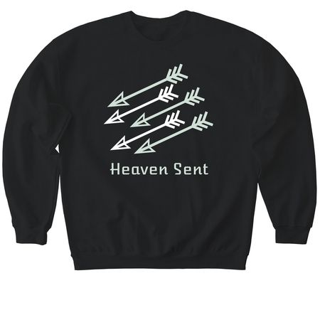 Arrows of the Truth, a Black Softstyle Crewneck Sweatshirt