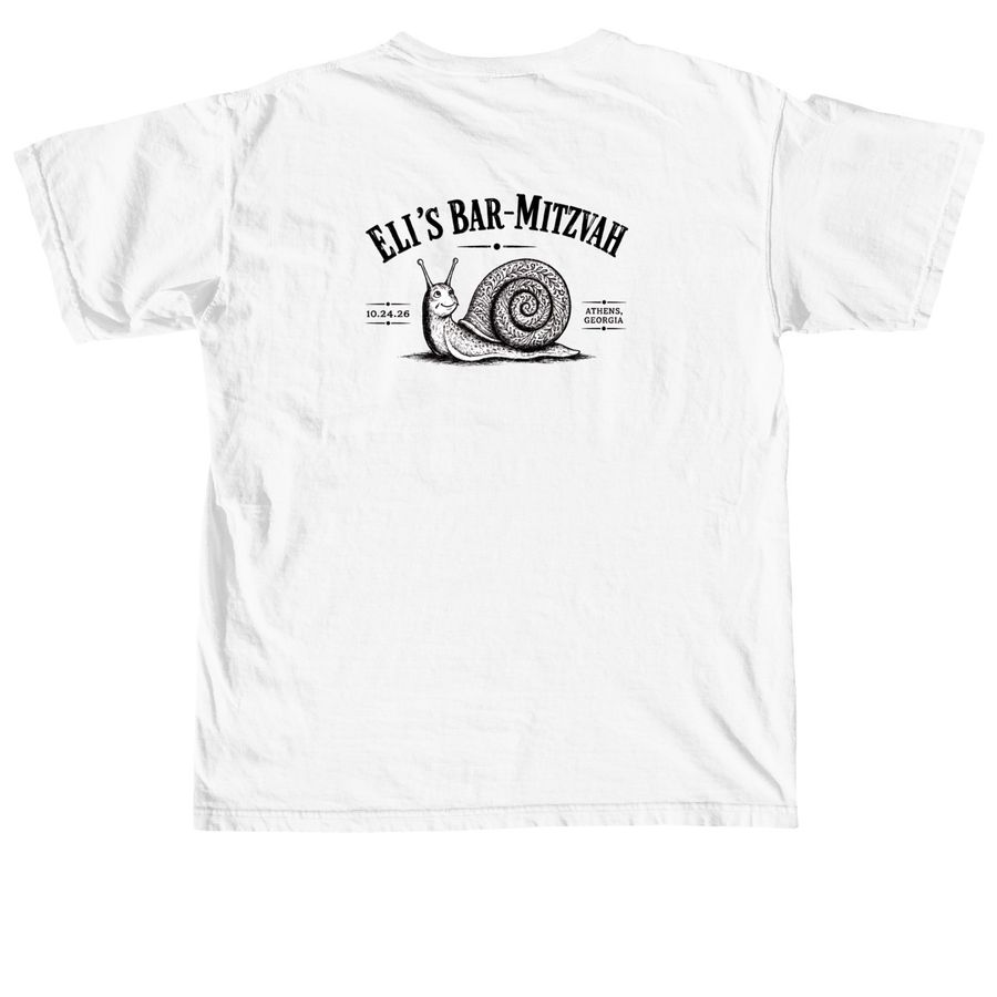 Eli's Mitzvah Project&nbsp;, a White Comfort Colors Unisex Tee (back-view)