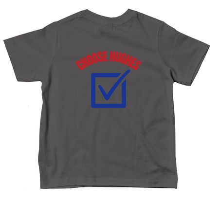CHOOSE HUGHES Toddler Tops, a Charcoal Toddler Tee (back-view)
