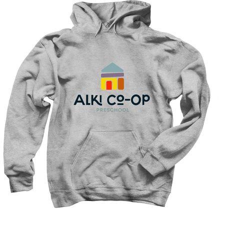 Alki Co-op Adult Hoodie Full Color&nbsp;, a Sport Grey Pullover Hoodie