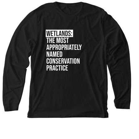 SWCS - Wetlands, a Solid Black Blend Premium Long Sleeve Tee