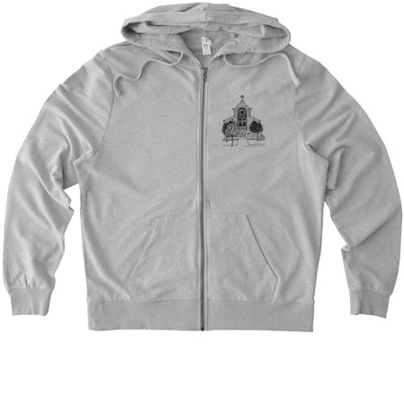 CABI Building Zippered Sweatshirts, a Granite Grey Heather Allmade Organic French Terry Zip Up Hoodie