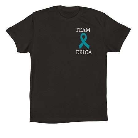 Team Erica, a Black Premium Cotton Tee