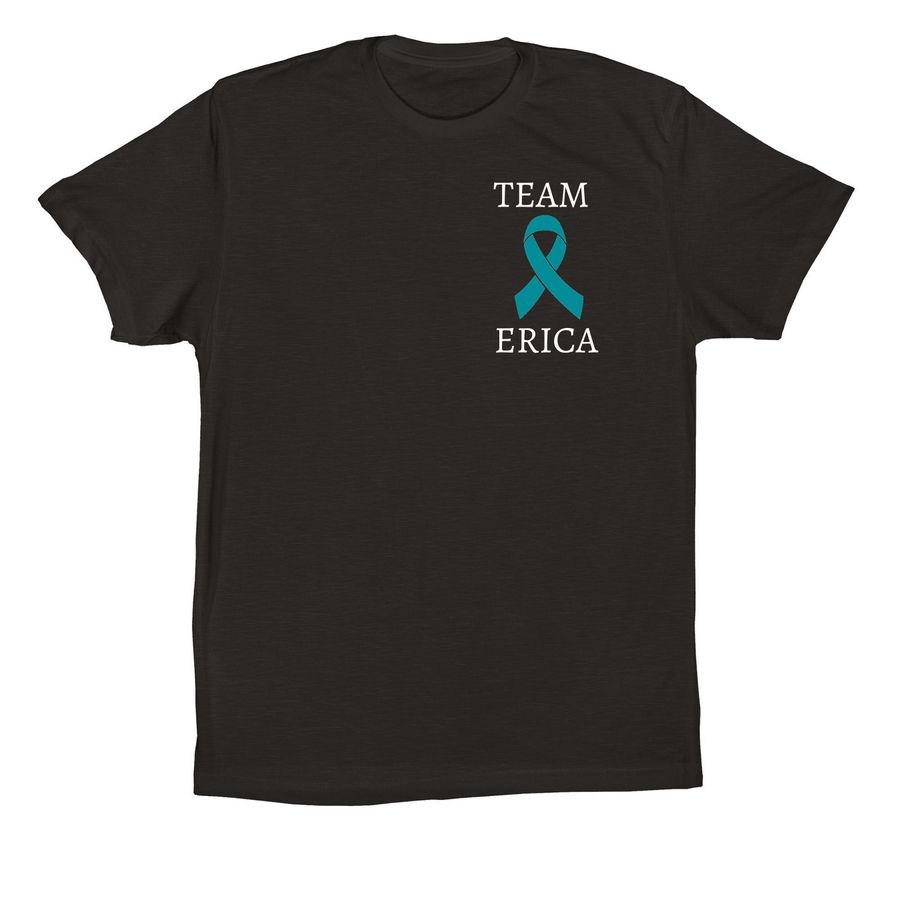 Team Erica, a Black Premium Cotton Tee