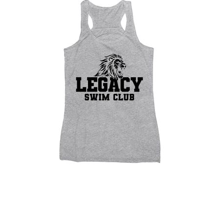 Grey, Pink, Gold with Black logo, a Athletic Heather Women's Racerback