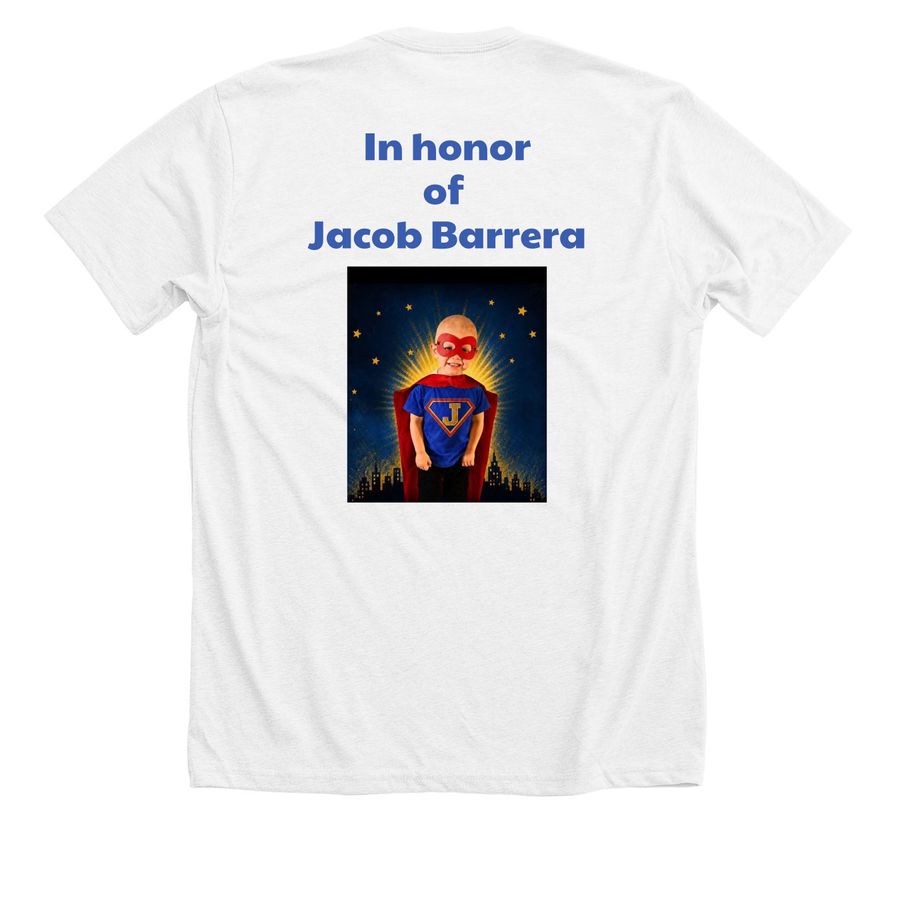 Closer to free fundraiser&nbsp;, a Solid White Blend Premium Unisex Tee (back-view)