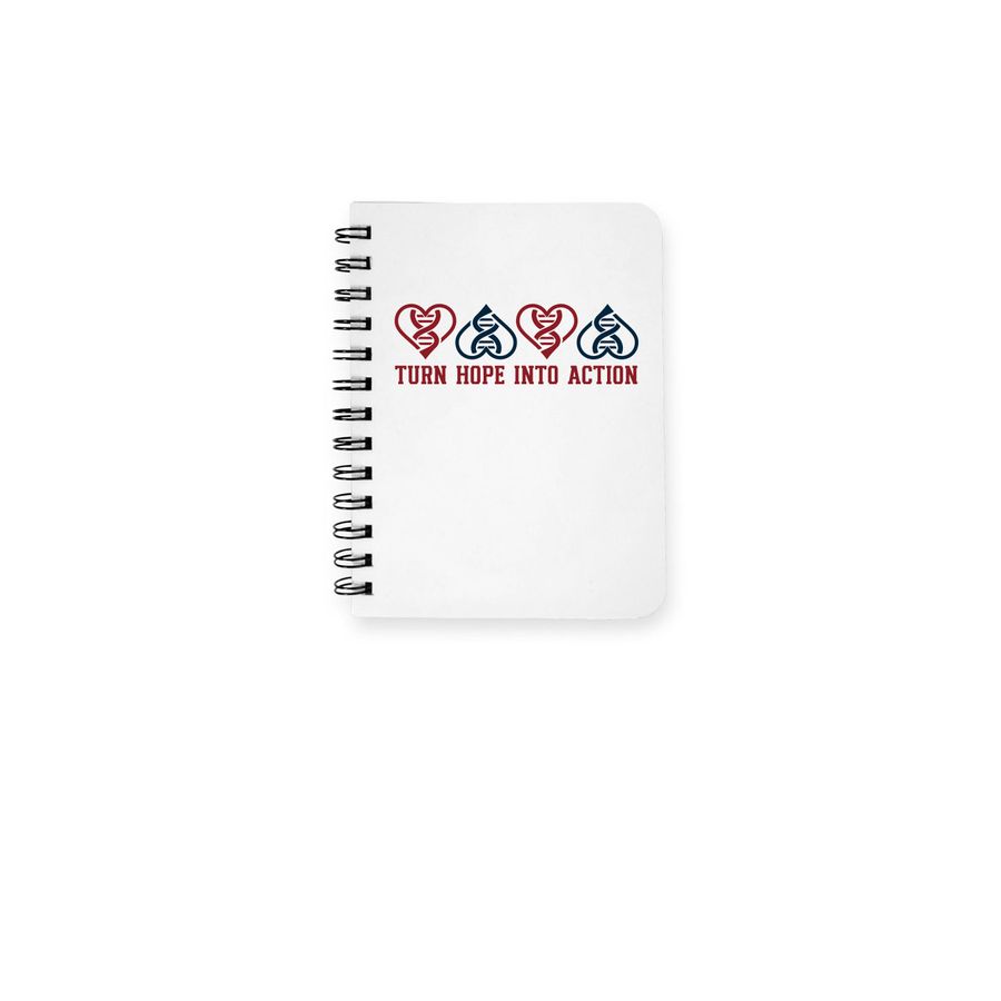 Heart Pendant Notebook, a White Spiral Notebook
