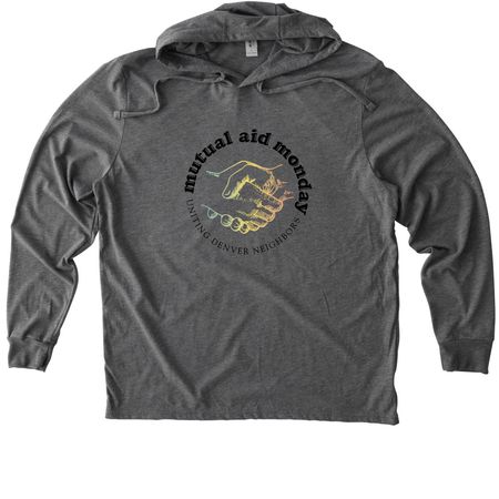 Mutual Aid Monday, a Aluminum Grey Allmade Eco Triblend Hoodie Tee