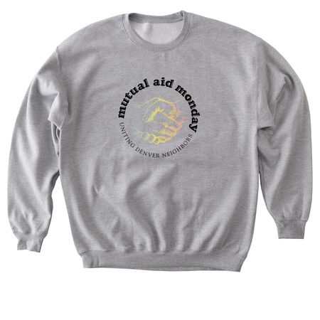 Mutual Aid Monday, a Sport Grey Softstyle Crewneck Sweatshirt
