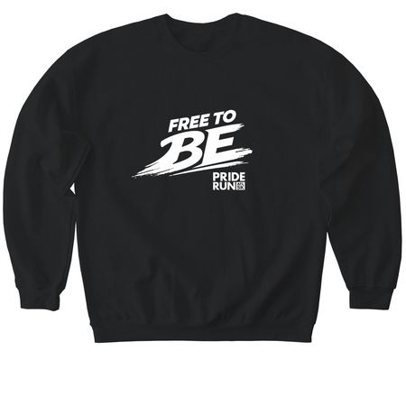 Free to BE 2026 Logo, a Black Softstyle Crewneck Sweatshirt