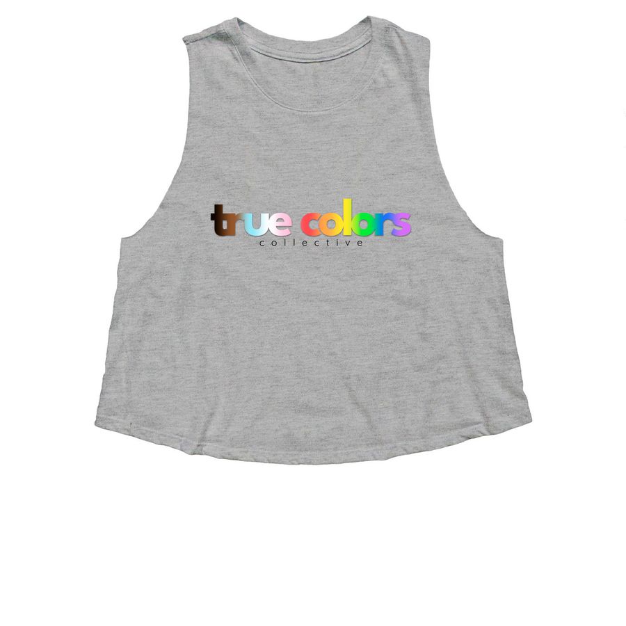 Rainbow Collection, a Athletic Heather Women's Cropped Racerback Tank