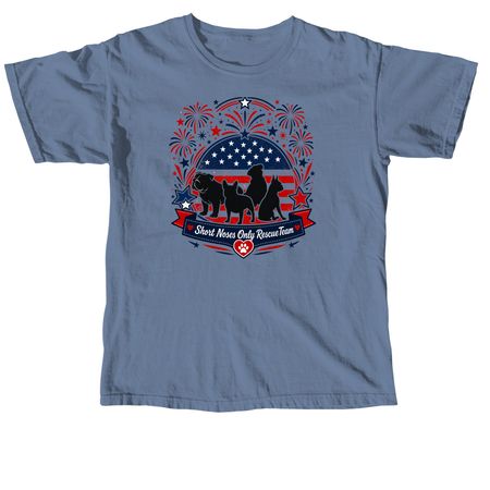 Patriotic for The Pups, a Blue Jean Comfort Colors Unisex Tee