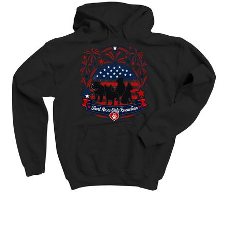 Patriotic for The Pups, a Black Youth Pullover Hoodie