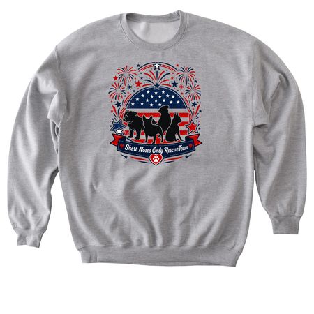 Patriotic for The Pups, a Sport Grey Softstyle Crewneck Sweatshirt