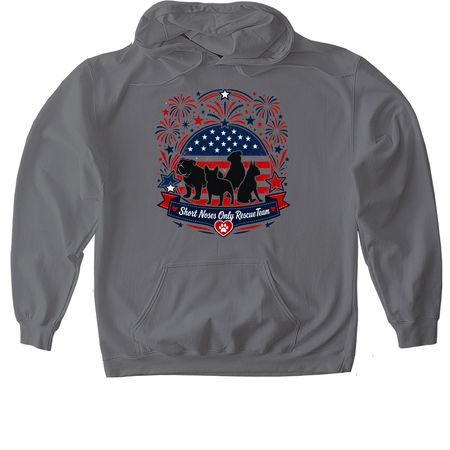 Patriotic for The Pups, a Charcoal Gildan Softstyle Pullover Hoodie