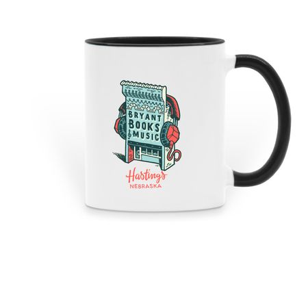 Coffee Mugs, a Black Two-Tone Ceramic Mug