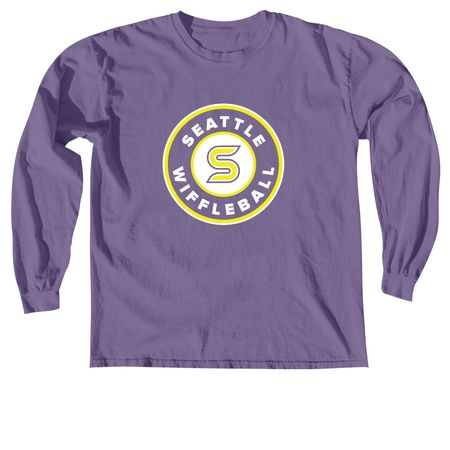 OG Seattle Wiffleball Logo ? Transparent, a Grape Comfort Colors Long Sleeve Tee