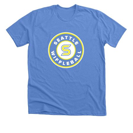 OG Seattle Wiffleball Logo ? Transparent, a Heather Columbia Blue Premium Unisex Tee