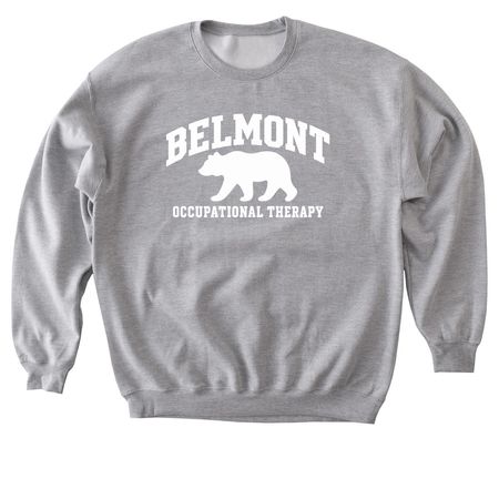 Belmont Bear, a Sport Grey Softstyle Crewneck Sweatshirt