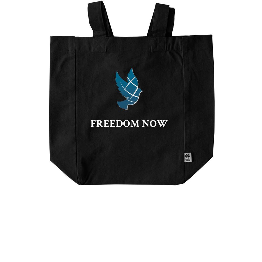 Freedom Now Tote Bags, a Black Recycled Cotton Tote Bag