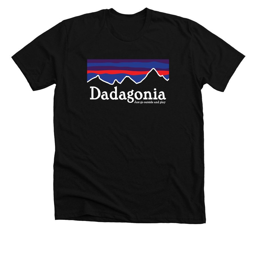 Dadagonia Just Go Outside And Play&nbsp;T-Shirt, a Solid Black Blend Premium Unisex Tee