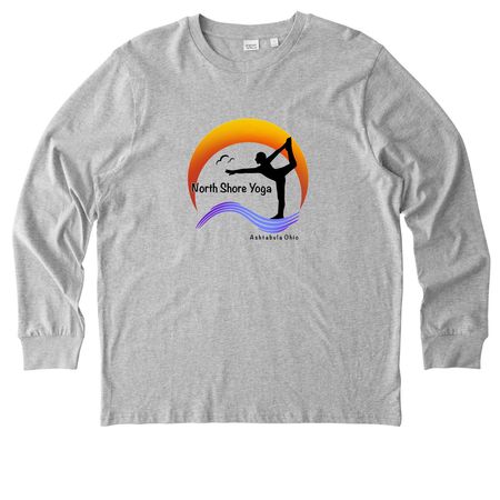 North Shore Yoga Gear, a Heather Grey Stanley/Stella Unisex Creator 2.0 Long Sleeve Tee