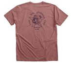 Bull-O-Ween's 20th anniversary, a Heather Mauve Premium V-Neck Tee (back-view)