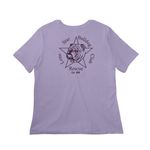 Bull-O-Ween's 20th anniversary, a Dark Lavender Women?s Relaxed Cotton Tee (back-view)