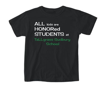 HONORED Students T-Shirt, a Black Comfort Colors Youth Tee