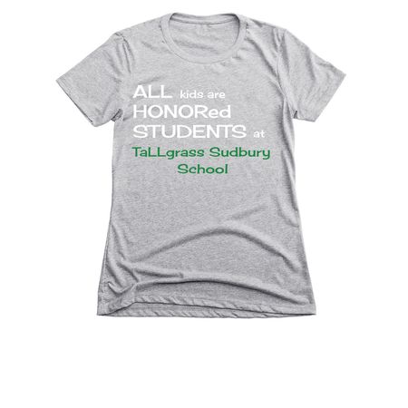 HONORED Students T-Shirt, a Dark Heather Grey Women's Slim Fit Tee